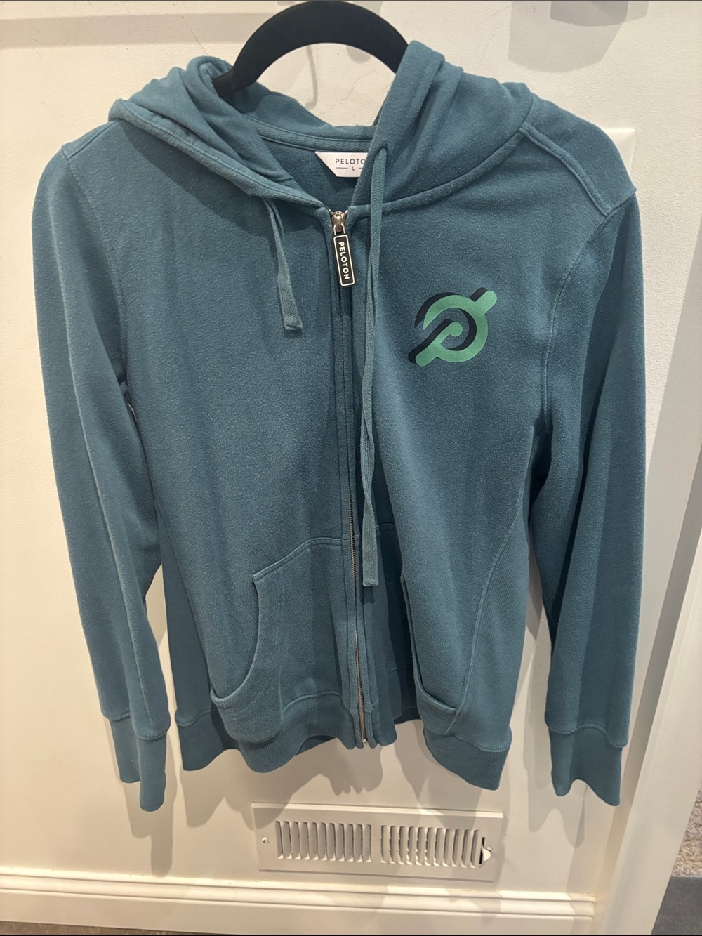 Peloton Women’s Teal Full-Zip Hoodie with Logo